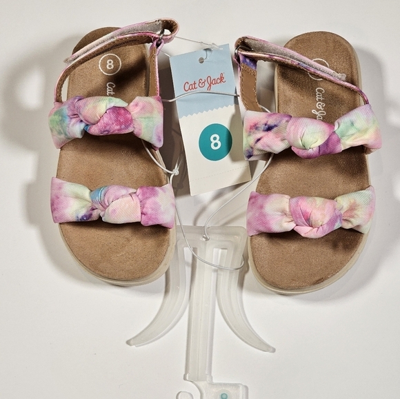 Toddler Girls Cat & Jack Tie-Dye Fabric Sandals Size 8 - Picture 4 of 10